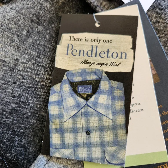 Pendleton The Original Board Shirt Plaid Long Sleeve Charcoal Ombre Large Tall - Picture 14 of 16